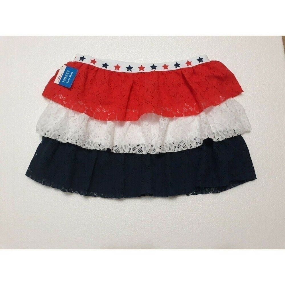 NWT Way To Celebrate Patriotic Girls Lace Skirt Sz L(10-12) Americana NWT - Picture 2 of 4